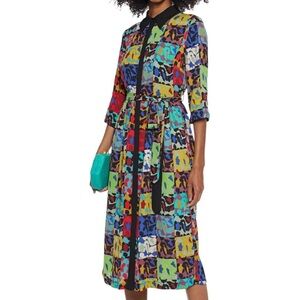 EUC Diane Von Furstenberg Sogol Button Front Shirt Dress Size Medium